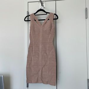 Blush pink bodycon dress